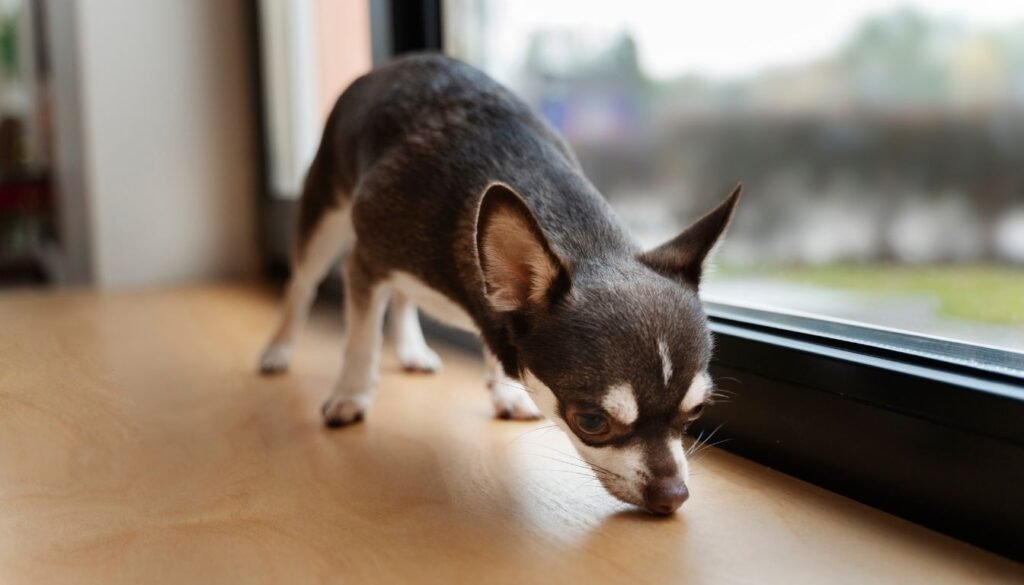 cachorro não acerta o tapete cachorro pequeno em apartamento