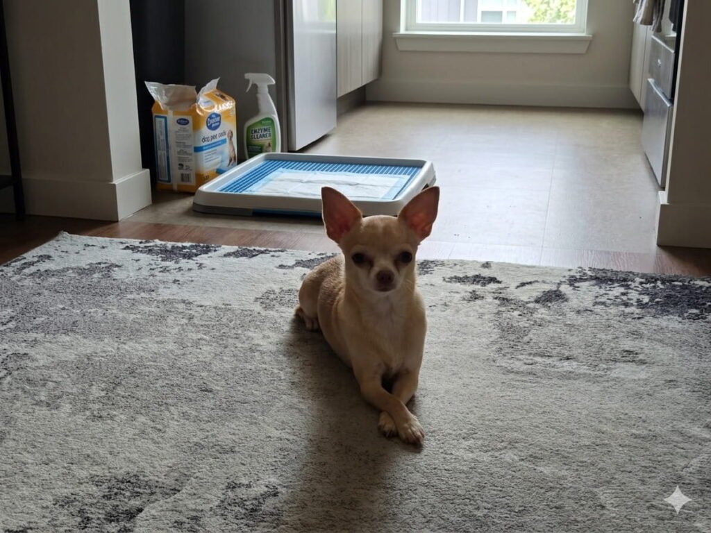 cachorro faz xixi fora do tapete cachorro erra o tapete higiênico