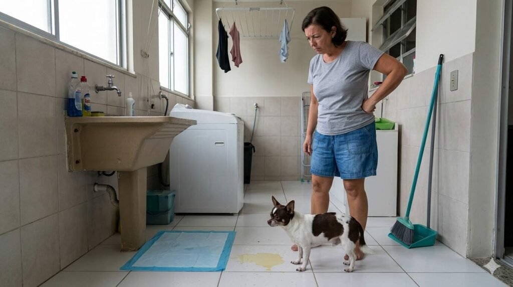 cachorro faz xixi do lado do tapete cachorro faz xixi perto do tapete