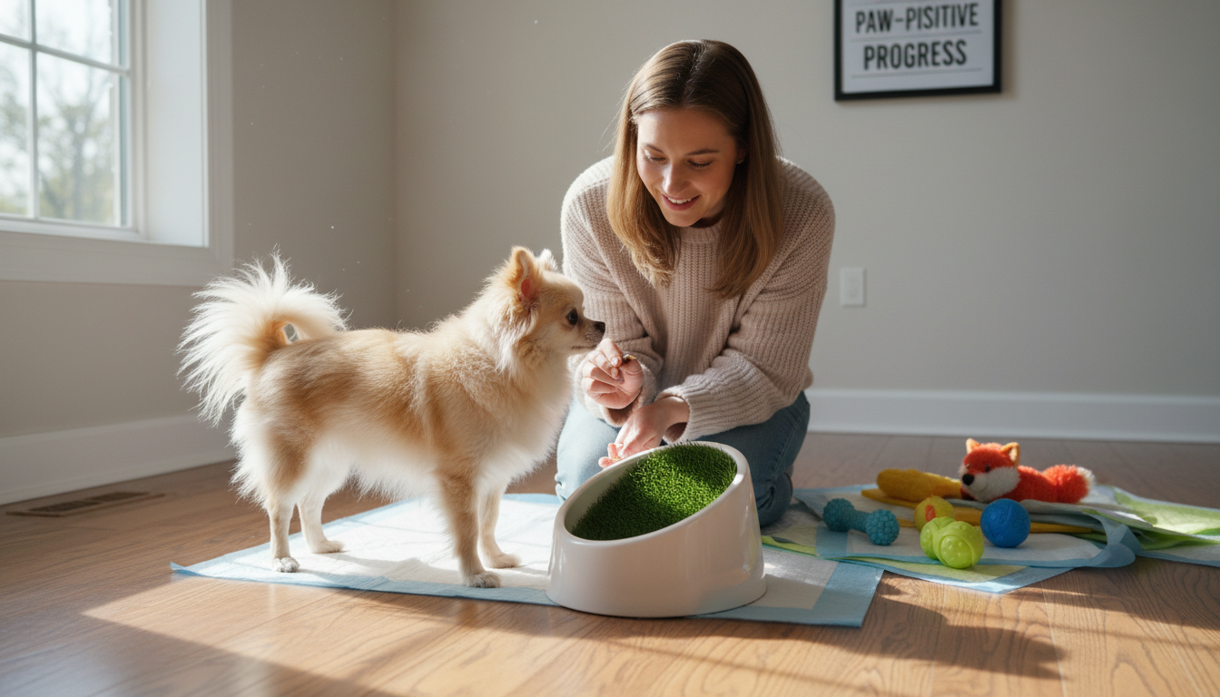 como ensinar cachorro pequeno a usar mictório