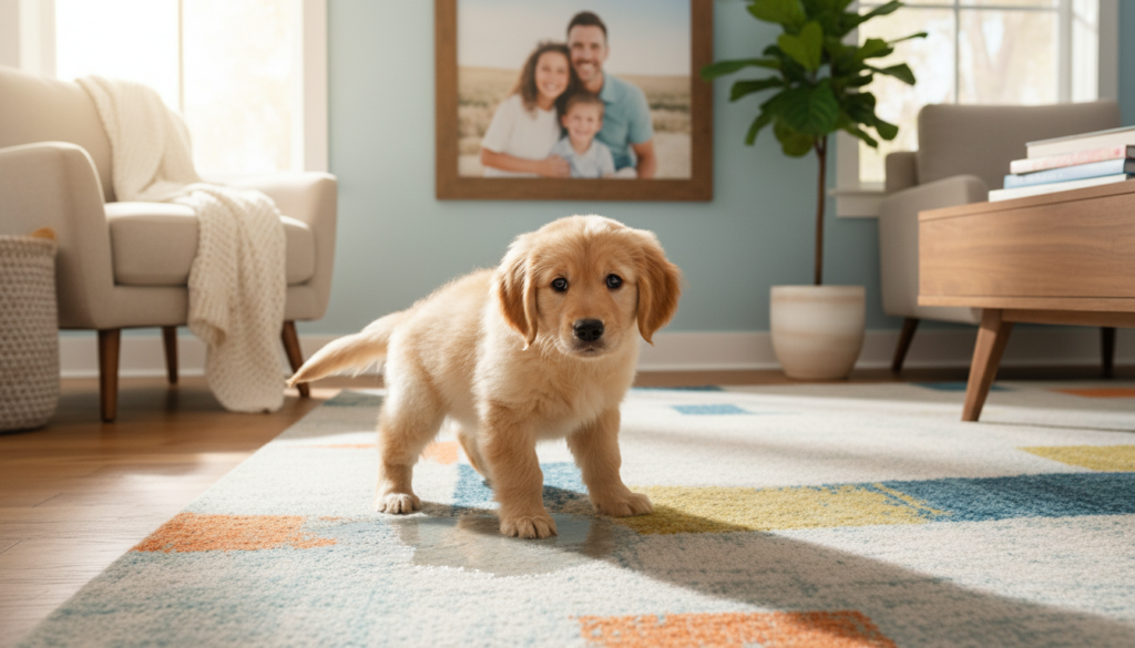 cachorro fazendo xixi no lugar errado